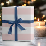 Pastel Blush and White Wide Horizontal Striped Wrapping Paper<br><div class="desc">Pastel Blush and White Wide Horizontal Striped Wrapping Paper</div>