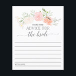 Pastel Blush Double Sided Bridal Shower Date Night Flyer<br><div class="desc">Get the party started with this fun DOUBLE sided Bridal Shower activity! One side is Share Your Favourite Date Night Idea - and the other is Share Some Advice! 
Double the fun for the price of one! See the entire collection for more matching items!</div>