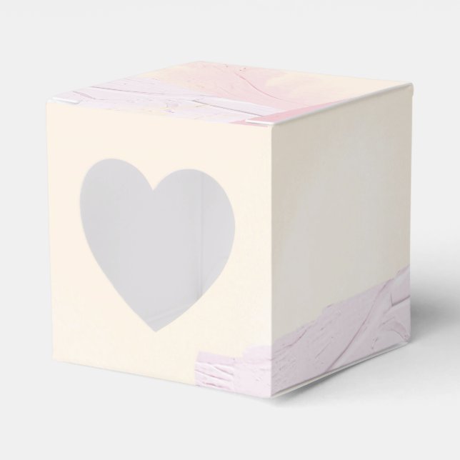 Pastel Blush Pink and Lavender Paint Splash Favour Box (Front Side)