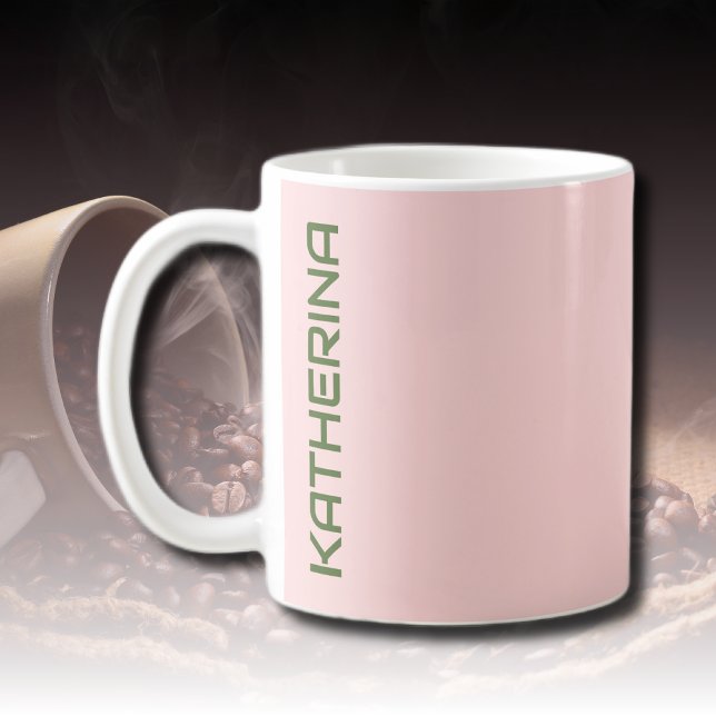 Pastel Blush Solid Colour Personalised  Coffee Mug (Creator Uploaded)