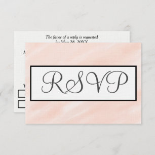 Pastel Blush Watercolor Wedding RSVP