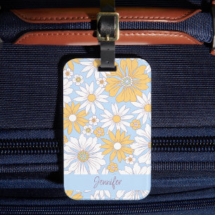 Pastel Bohemian Flowers Luggage Tag