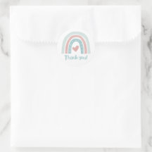 Pastel Bohemian Rainbow Thank You