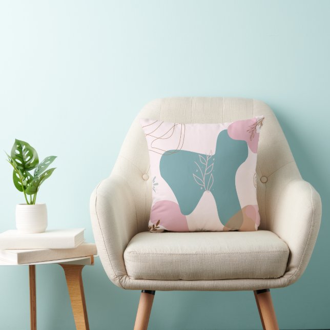 Pastel Boho Botanical Art  Cushion (Chair)
