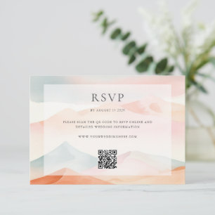 Pastel Boho Desert Wedding Details RSVP Card