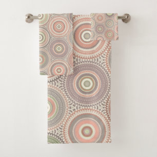 Pastel Boho Multi Mandalas   Bath Towel Set