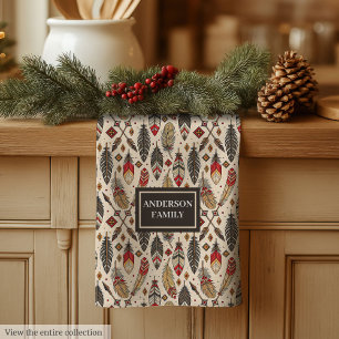 Pastel Boho Towel Classic Ethnic Kitchen Style