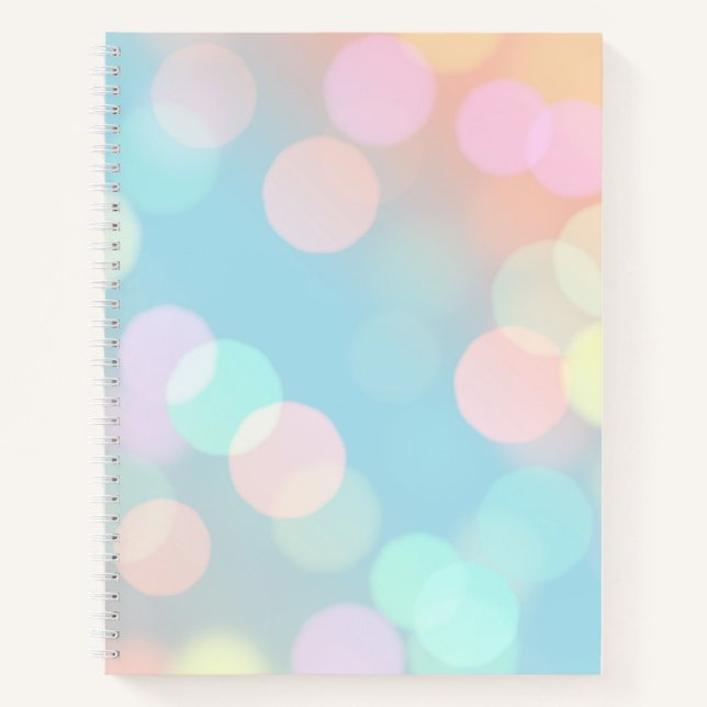 Pastel Bokeh Bullet Journal / Lined Notebook (Front)