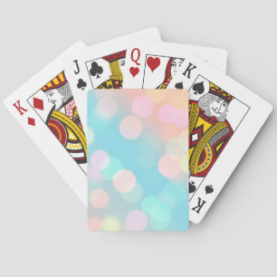 Pastel Bokeh Lights Playing Cards