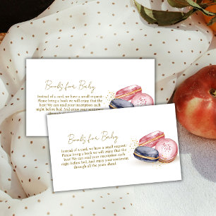 Pastel Bonjour Bébé Macarons Book for Baby Shower Enclosure Card
