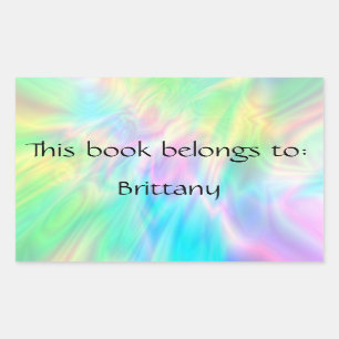 Pastel Bookplate Sticker