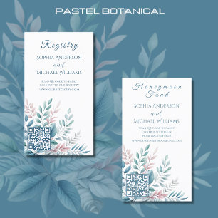 Pastel Botanical-Registry-Honeymoon Business Card