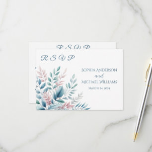 Pastel Botanical-RSVP-Wedding- Postcard
