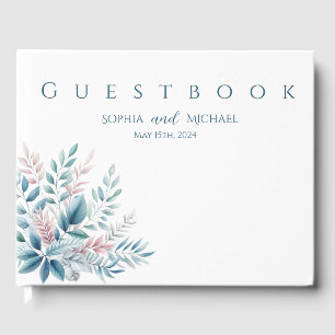 Pastel Botanical Wedding Guest Book