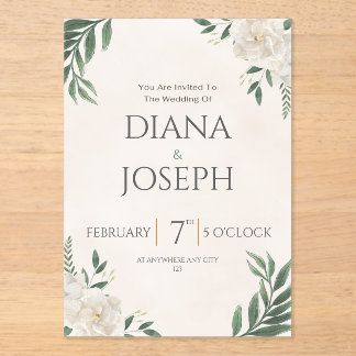Pastel Botanical Wedding Invitation | EditabLE