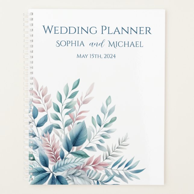 Pastel Botanical Wedding-Planner Planner (Front)