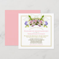 Pastel Bouquet Spring Floral Arch Square Wedding