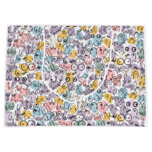 pastel breast woman large gift bag
