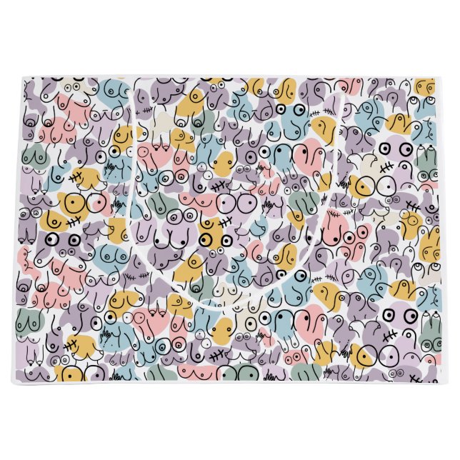 pastel breast woman large gift bag (Front)