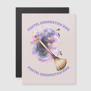Pastel Broomstick Ride – Whimsical Witch Broom