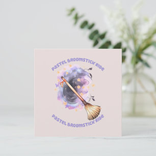 Pastel Broomstick Ride – Whimsical Witch Broom