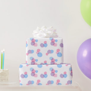 Pastel Brush Stroke Circles Design Wrapping Paper