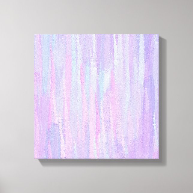 Pastel Brush Strokes Abstract Art Canvas Print (Front)