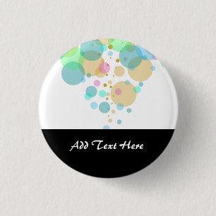 Pastel Bubbles Circles in Pastels 3 Cm Round Badge