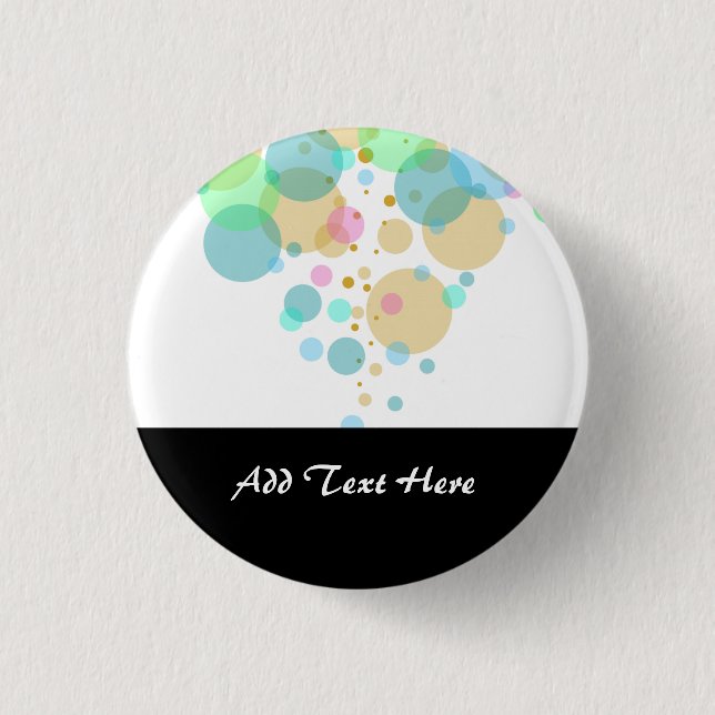 Pastel Bubbles Circles in Pastels 3 Cm Round Badge (Front)