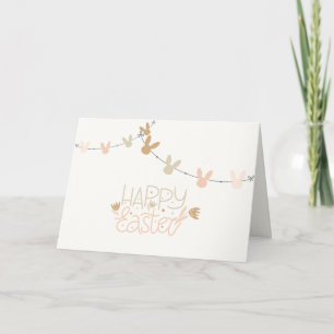 Pastel Bunny Garland Easter Holiday Card