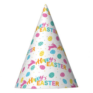 Pastel Bunny & Polka Dot Easter Party Hat