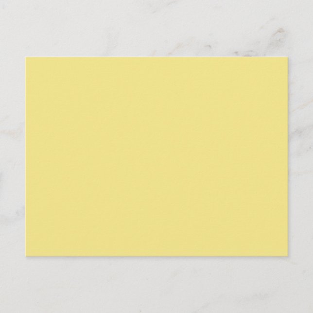 Pastel butter yellow background ready to customise postcard (Front)