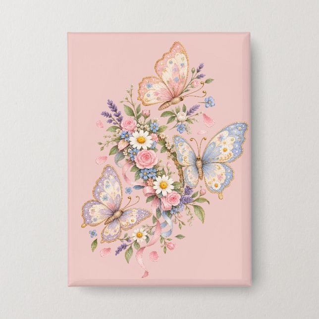 Pastel Butterfly Birthday Garden  (Front)