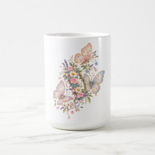 Pastel Butterfly Birthday Garden Coffee Mug
