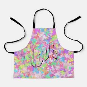 Pastel Butterfly Love, Girls Full Print Apron