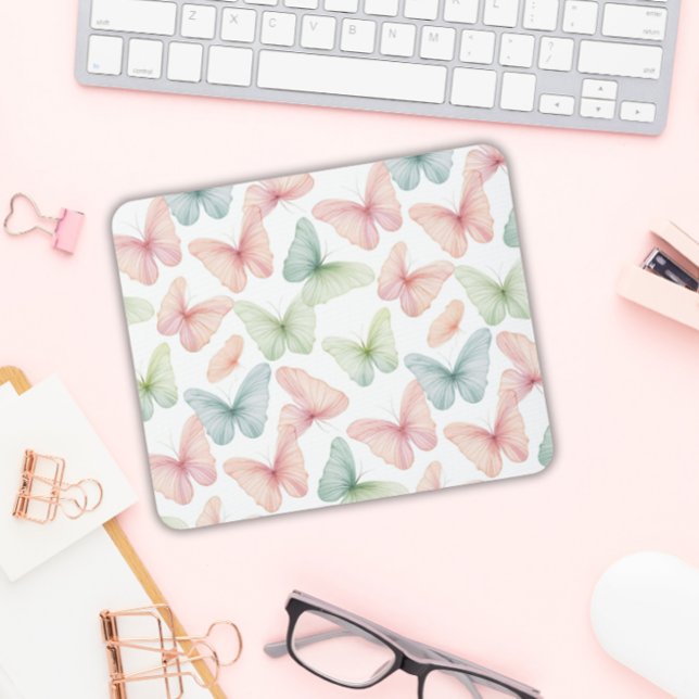 Pastel Butterfly Mouse Pad (Creator Uploaded)