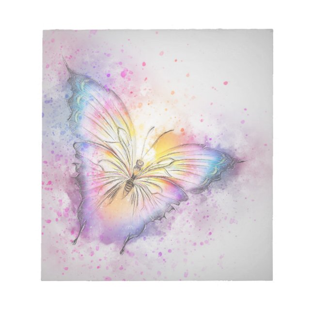 Pastel Butterfly Notepad (Front)