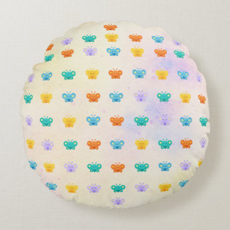 Pastel Butterfly Round Cushion