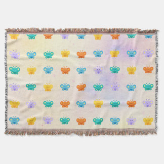 Pastel Butterfly Throw Blanket
