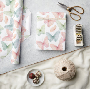 Pastel Butterfly Wrapping Paper