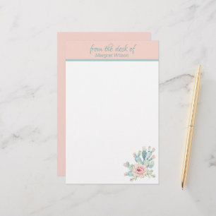 Pastel Cactus Personal Stationery