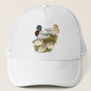 Pastel Call Duck Family Trucker Hat