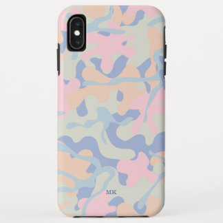 Pastel Camo Pattern Monogrammed Case-Mate iPhone Case