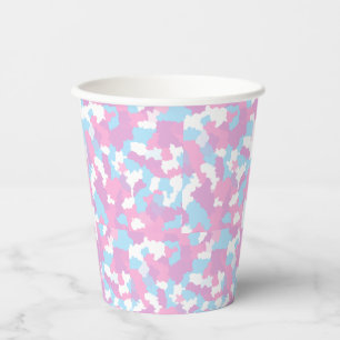 Pastel Camouflage Abstract Art Pattern  Paper Cups