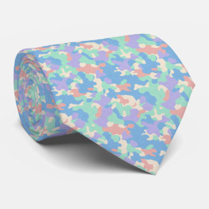 Pastel Camouflage Pattern Tie