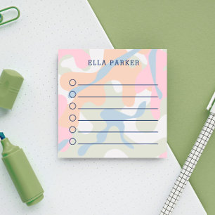 Pastel Camouflage To Do List Post-it Notes