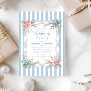 Pastel Candy Cane Christmas Invitation