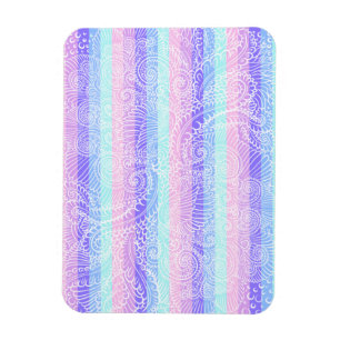 Pastel Candy Swirls Striped Soft Fantasy Pattern Magnet