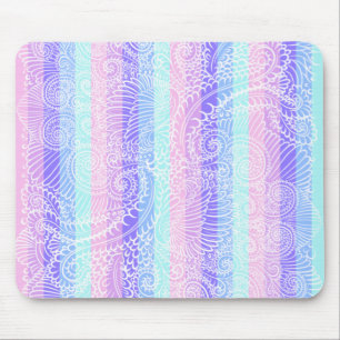 Pastel Candy Swirls Striped Soft Fantasy Pattern Mouse Pad
