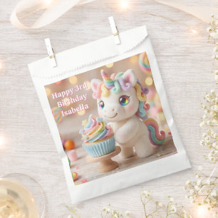 Pastel Candy Unicorn with Rainbow Cupcake Favour Bags